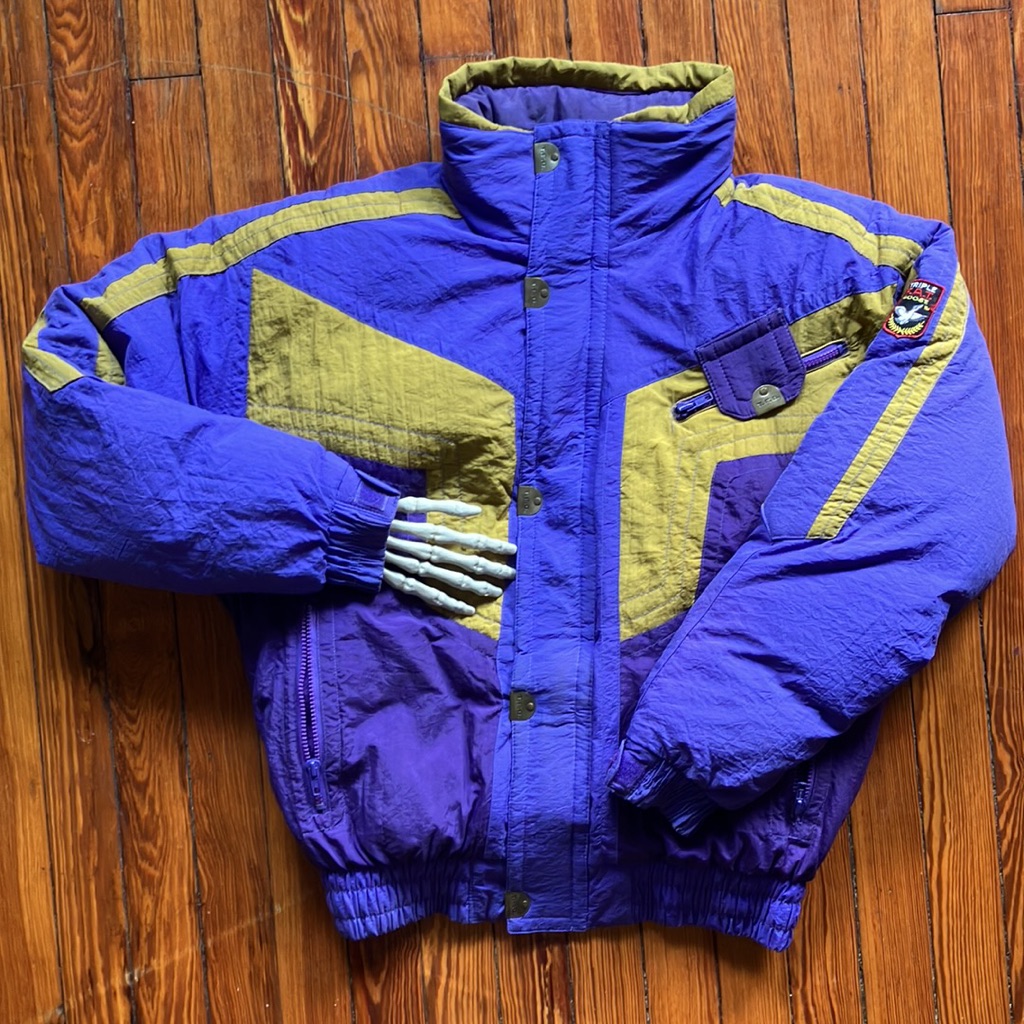 Vintage 80s Triple FAT Goose Down Puffer Jacket  Size S